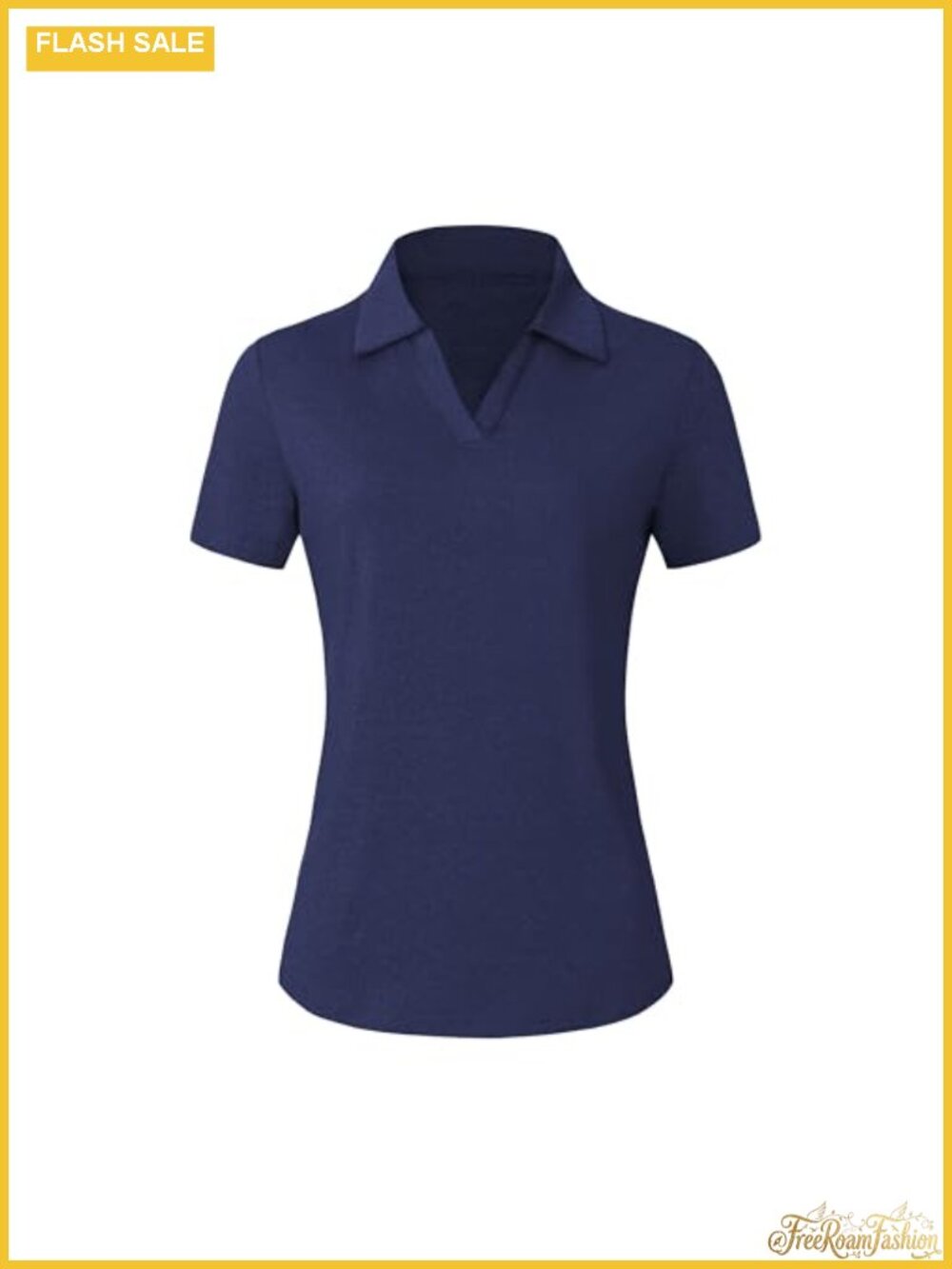 Women's Golf Tennis Polo Shirt Short Sleeve V Neck Workout Top UPF 50+